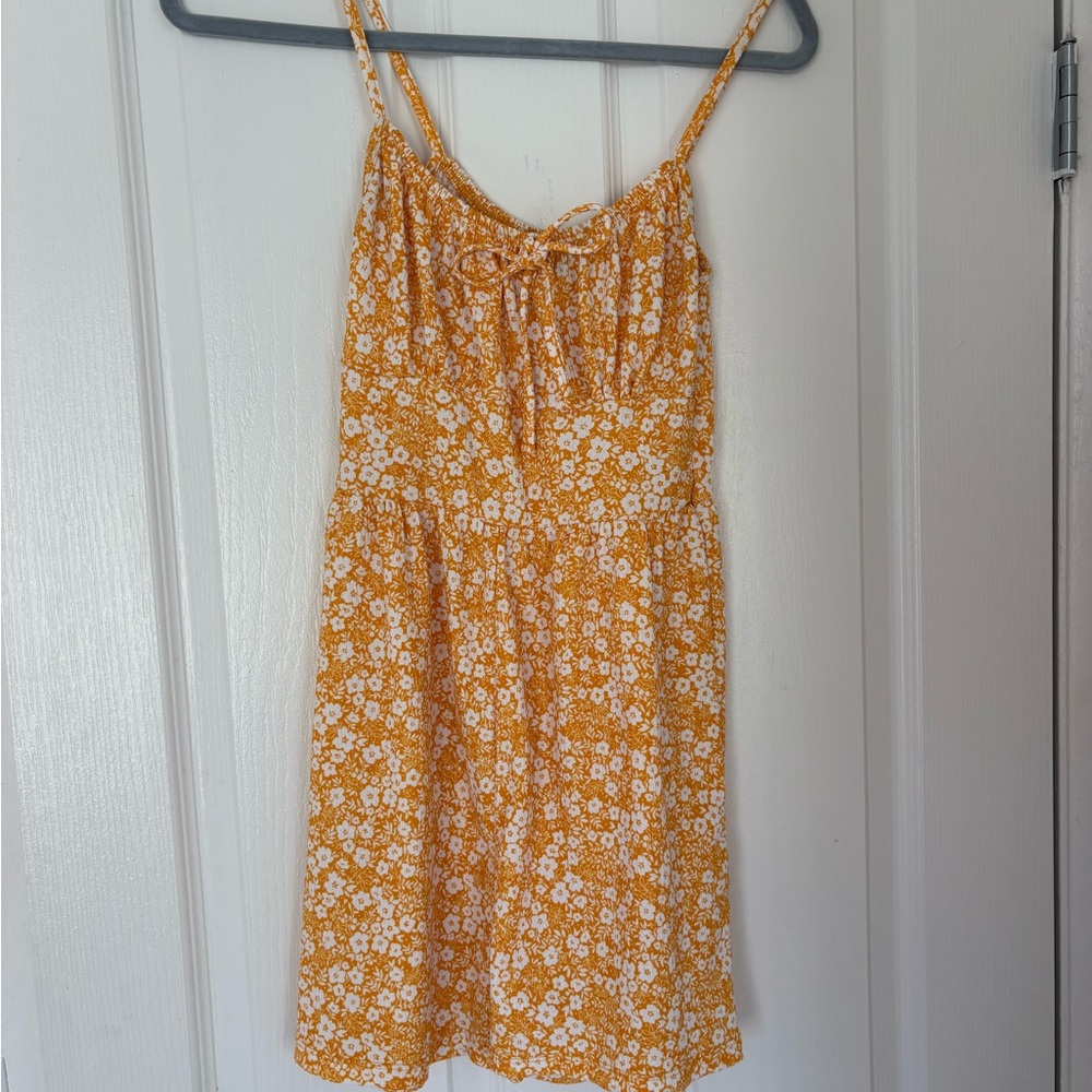 Primark Orange and White Textured Jumpsuit
